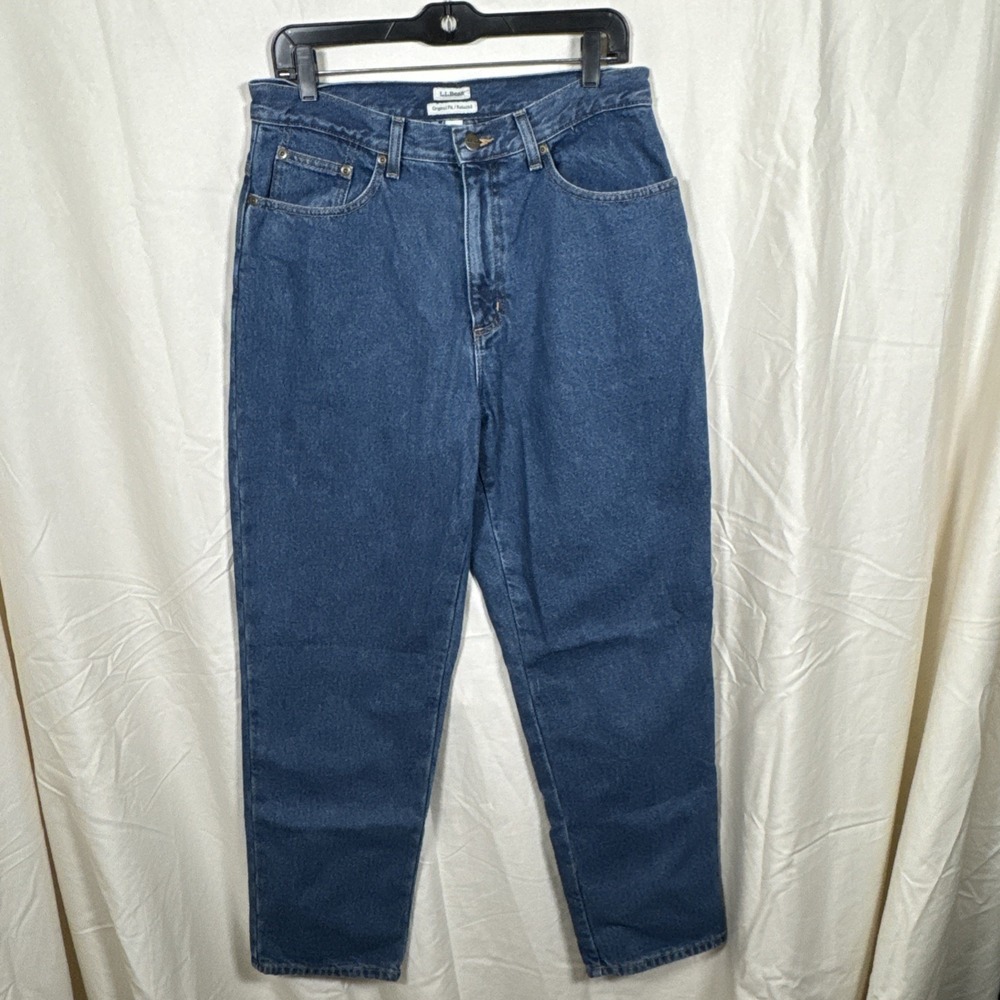 L.L.Bean‎ Original Fit  Women's Relaxed Flannel Lined Jeans 12 Reg Warm